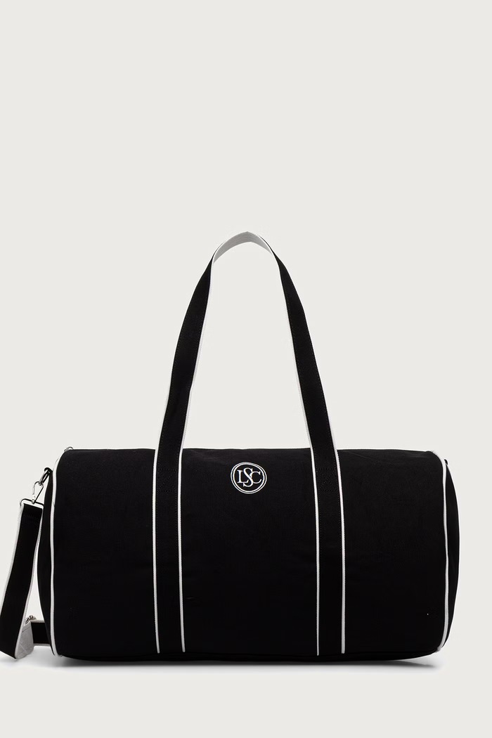 Le Privé Torba damska bawełniana VARSITY BAG NOIR czarny LP00862