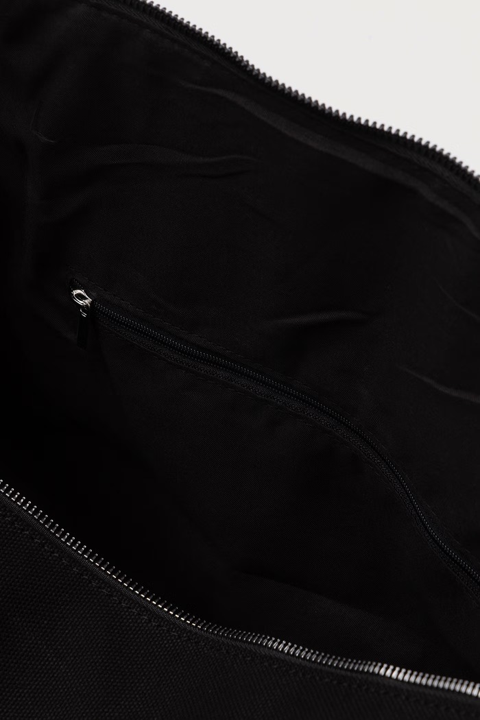 Torba damska bawełniana VARSITY BAG NOIR Le Privé czarny LP00862