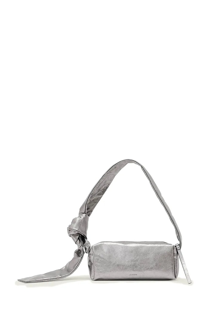 AllSaints Torebka damska skórzana EFFIE srebrny W528XF