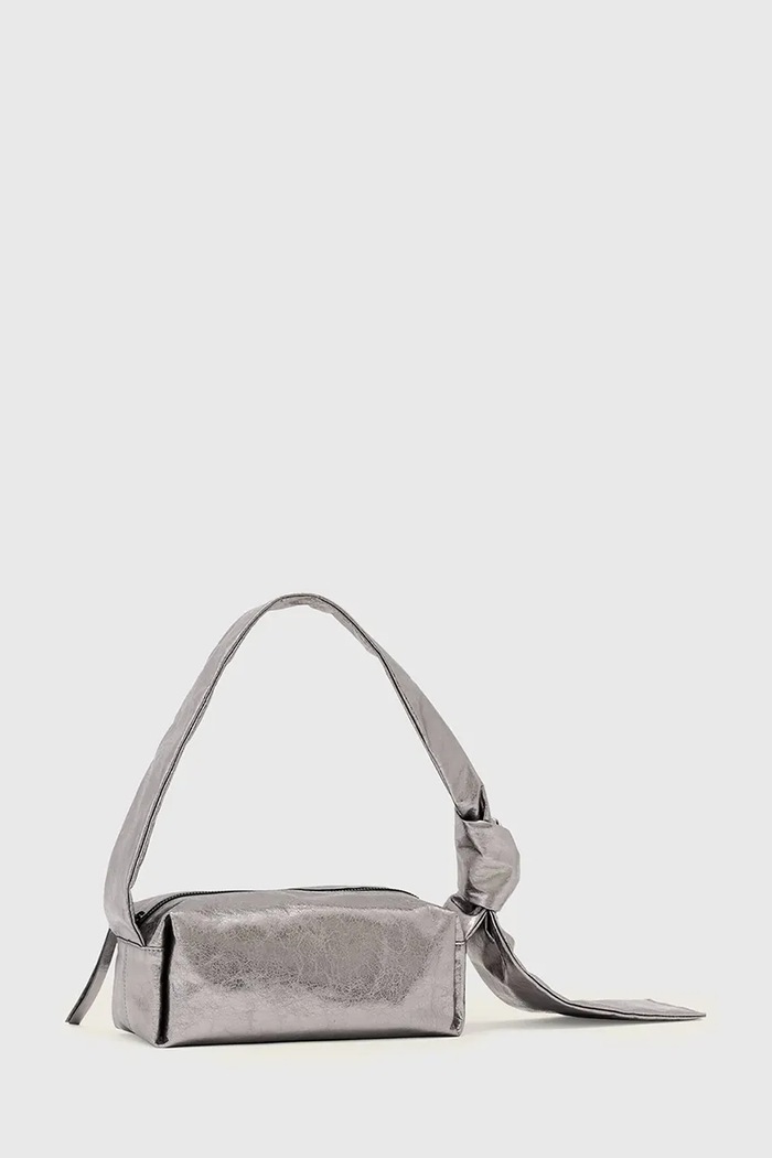 AllSaints Torebka damska skórzana EFFIE W528XF srebrny AW26