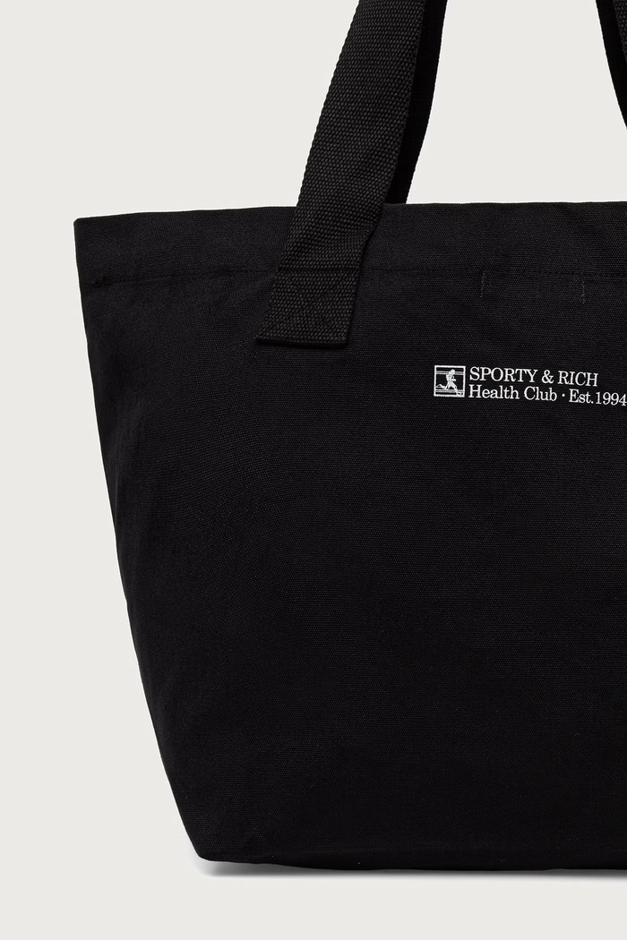 Akcesoria Sporty & Rich Art OG torebka shopper damska bawełniana BA00382096BA01 czarny