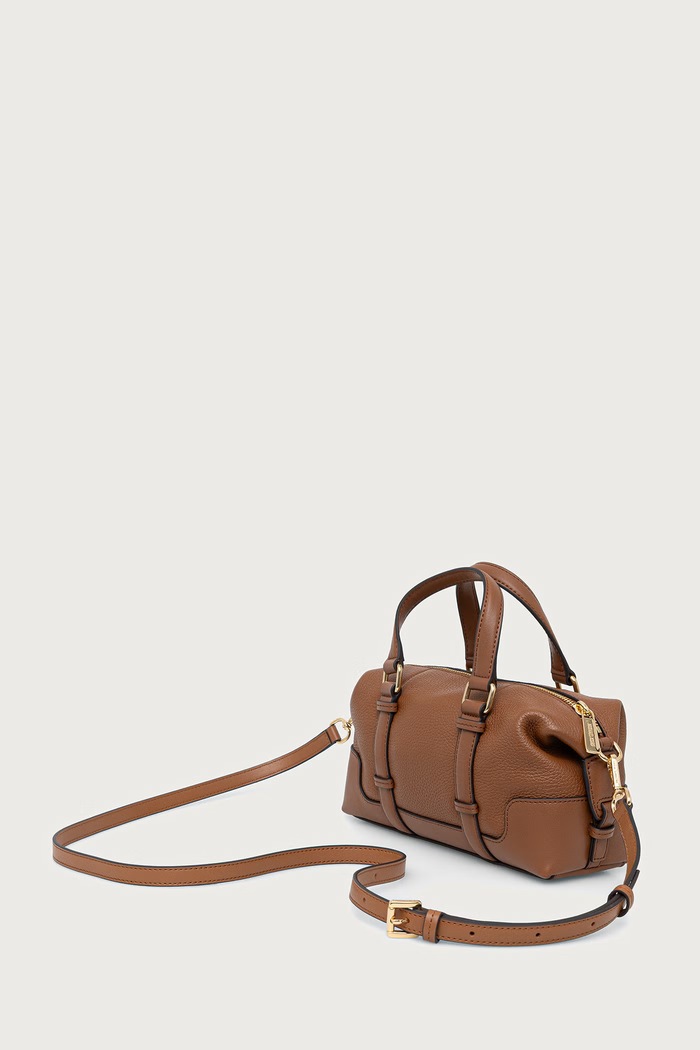 Akcesoria MICHAEL Michael Kors Torebka crossbody damska skórzana TEDDI 32F6G24C1L brązowy