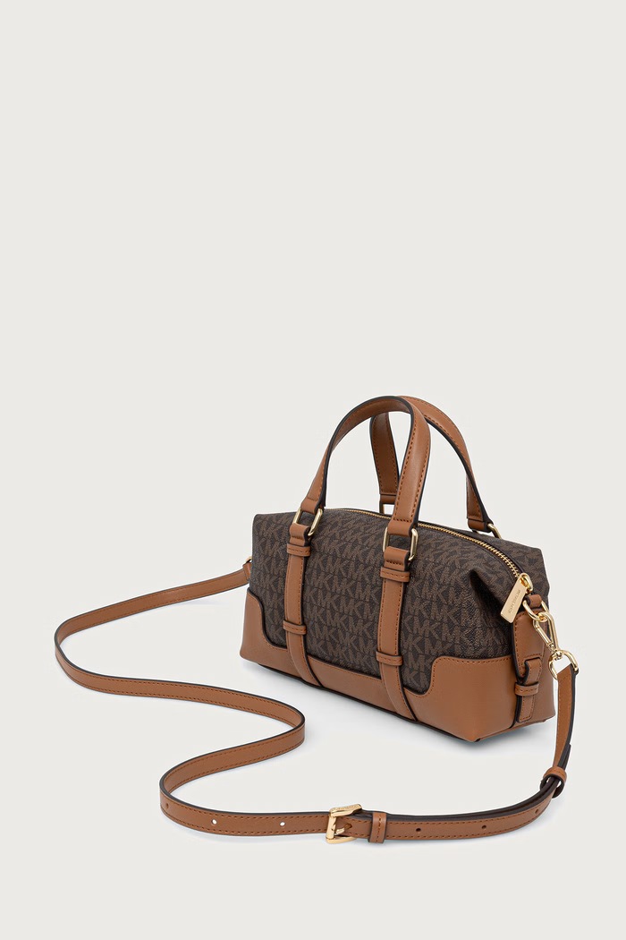 Akcesoria MICHAEL Michael Kors Torebka damska z imitacji skóry TEDDI 32F6G24C1B brązowy