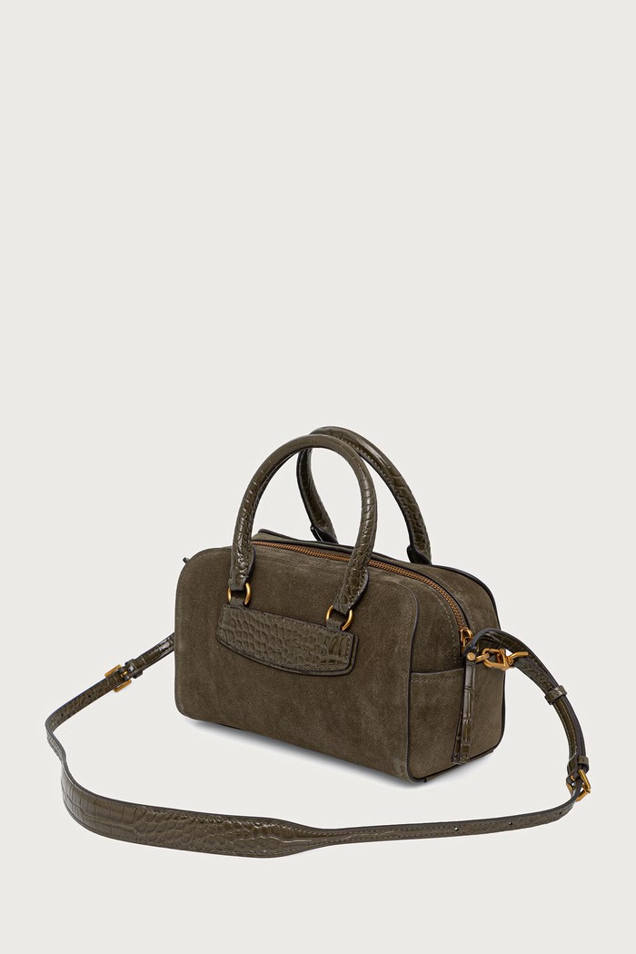 Akcesoria MICHAEL Michael Kors Torebka crossbody damska zamszowa 32F6ATVC0S zielony