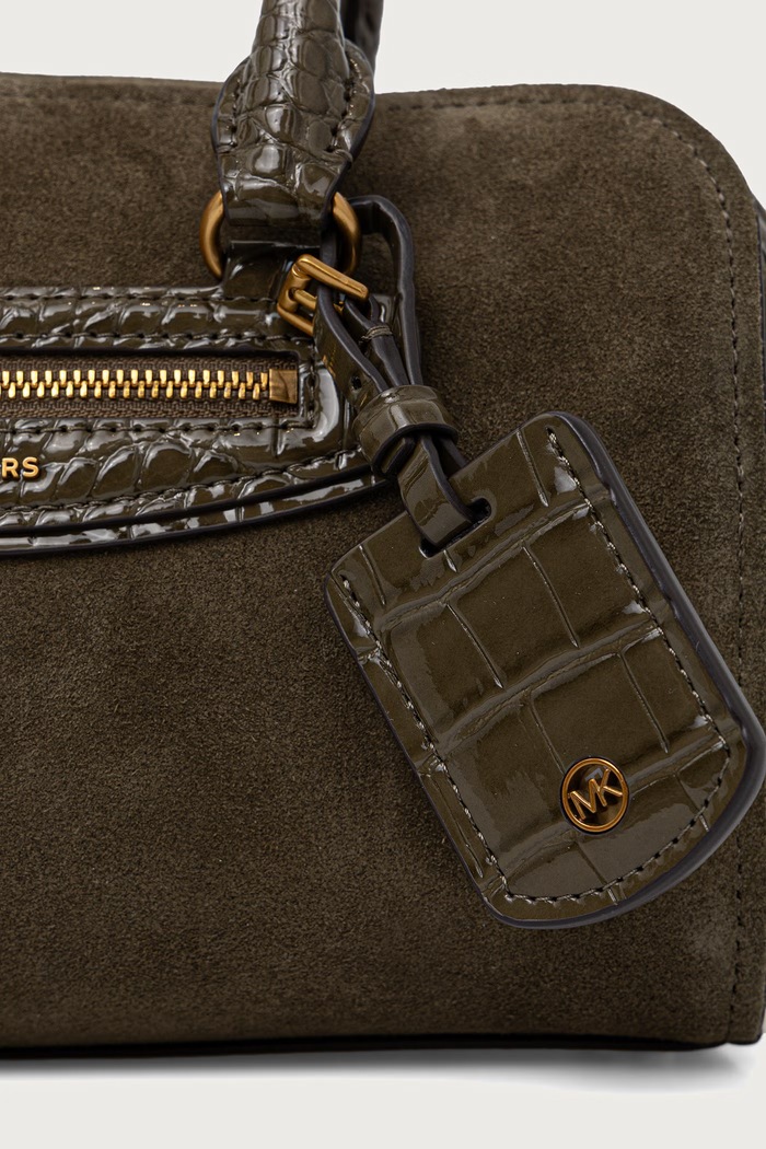 Torebka crossbody damska zamszowa MICHAEL Michael Kors 32F6ATVC0S zielony