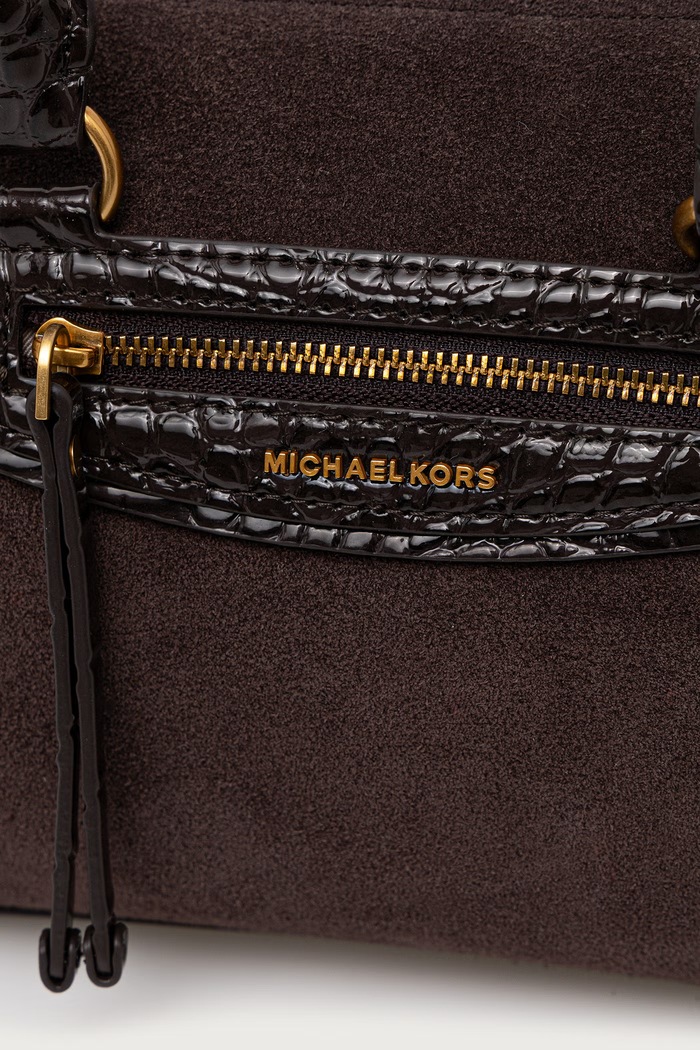 Torebka crossbody damska zamszowa MICHAEL Michael Kors 32F6ATVC0S brązowy
