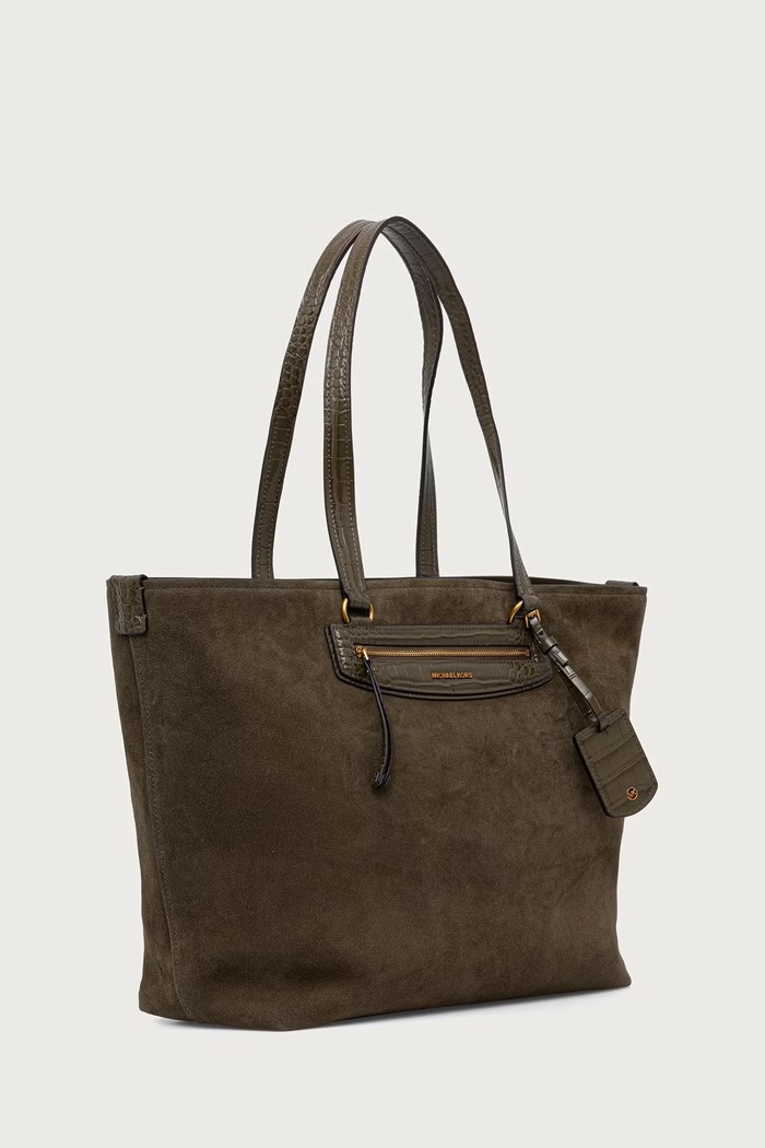 MICHAEL Michael Kors Torebka tote damska zamszowa 30F6ATVT4S zielony AW26
