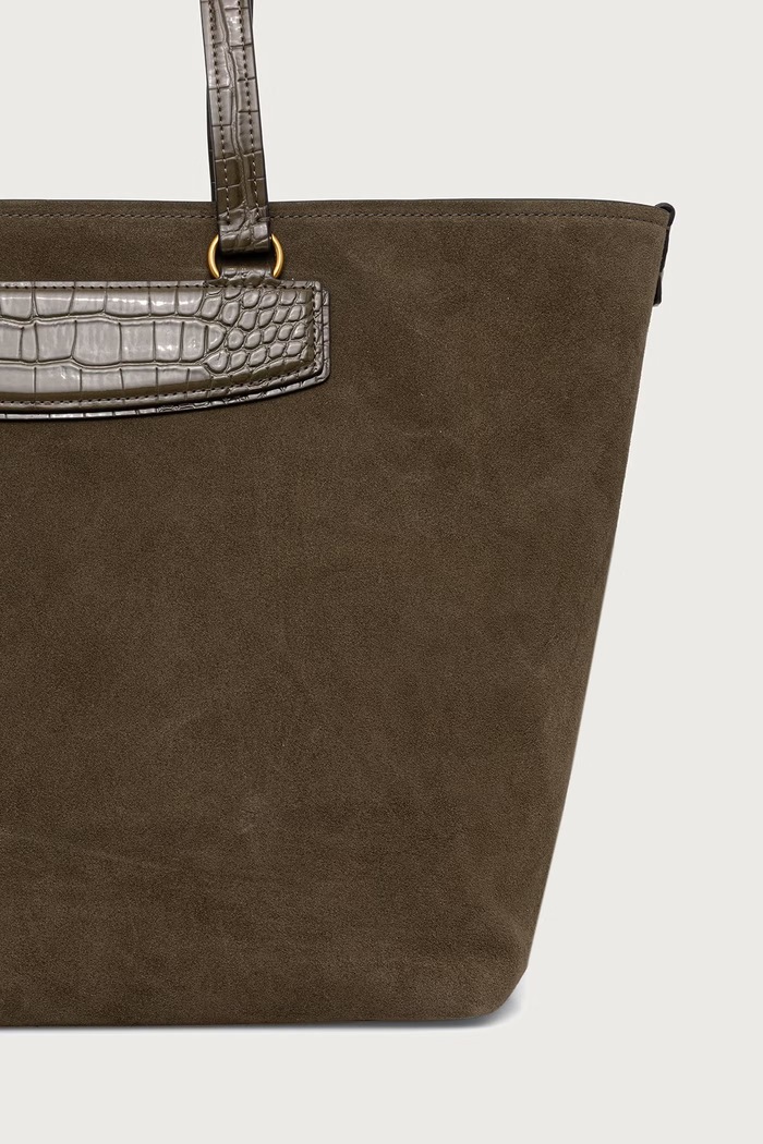 Akcesoria MICHAEL Michael Kors Torebka tote damska zamszowa 30F6ATVT4S zielony