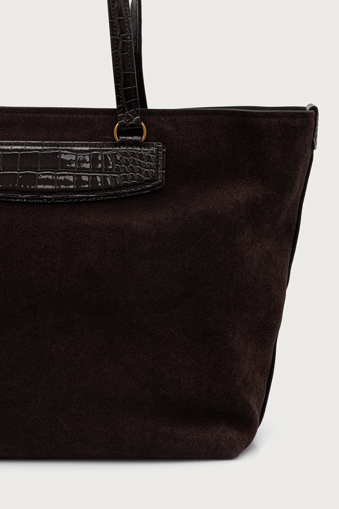 Akcesoria MICHAEL Michael Kors Torebka tote damska zamszowa 30F6ATVT4S brązowy