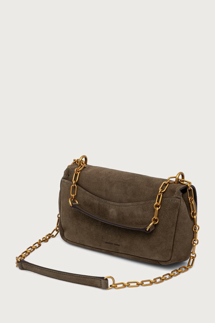 Akcesoria MICHAEL Michael Kors Torebka damska zamszowa BRYANT 30F6AYTL5S zielony