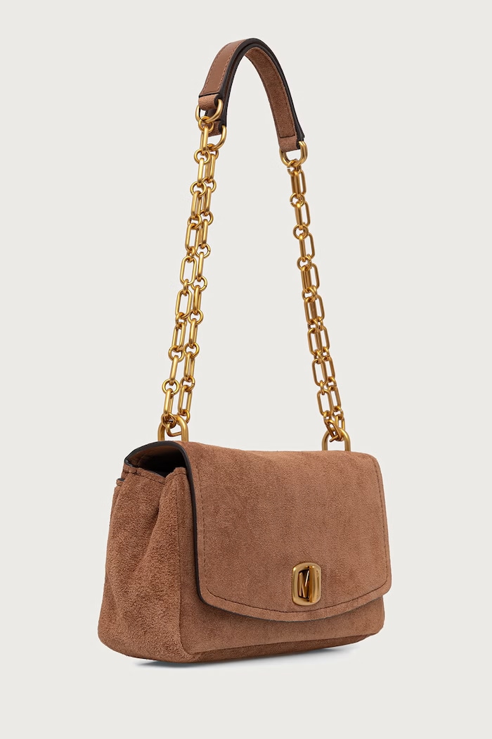 MICHAEL Michael Kors Torebka damska zamszowa BRYANT 30F6AYTL5S brązowy AW26