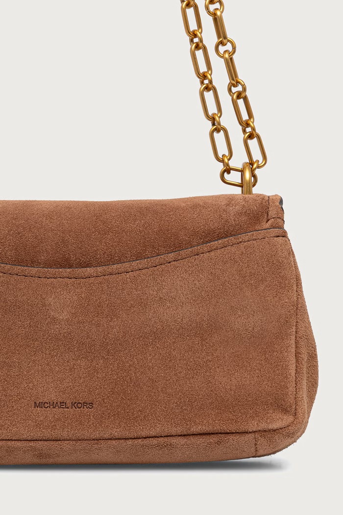 Akcesoria MICHAEL Michael Kors Torebka damska zamszowa BRYANT 30F6AYTL5S brązowy