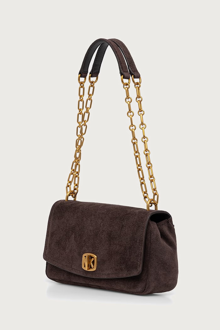 MICHAEL Michael Kors Torebka damska zamszowa BRYANT 30F6AYTL5S brązowy AW26