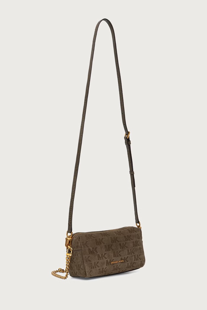 MICHAEL Michael Kors Torebka crossbody damska zamszowa BRYANT 32F6AYTC5S zielony AW26