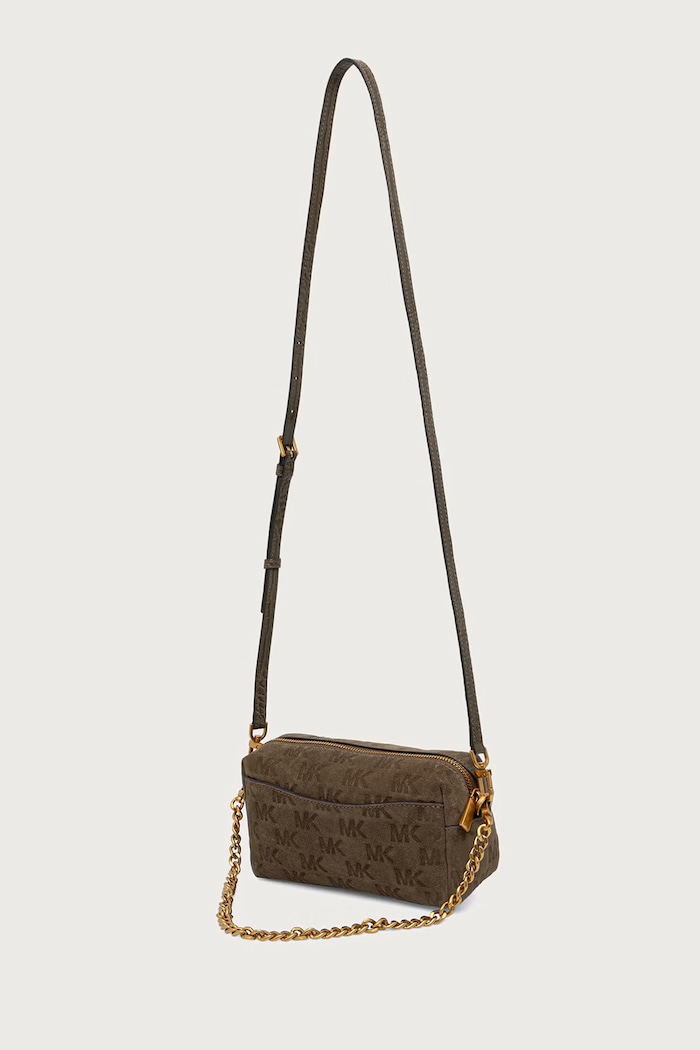Akcesoria MICHAEL Michael Kors Torebka crossbody damska zamszowa BRYANT 32F6AYTC5S zielony