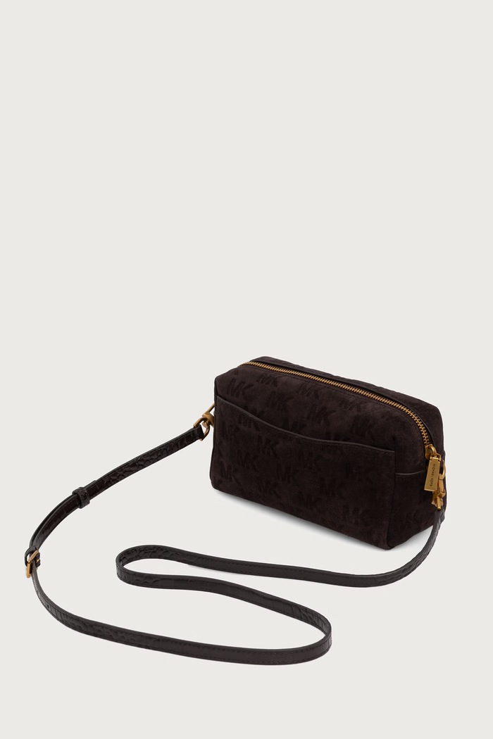 Akcesoria MICHAEL Michael Kors Torebka crossbody damska zamszowa BRYANT 32F6AYTC5S brązowy