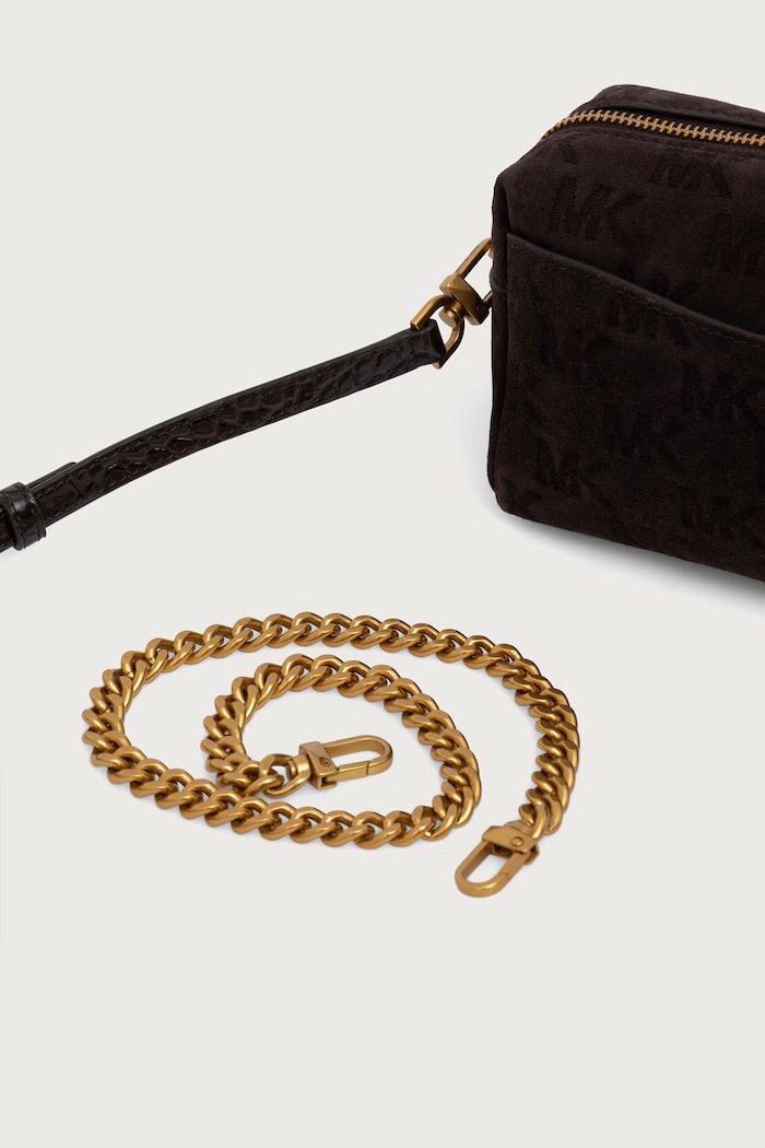 Torebka crossbody damska zamszowa BRYANT MICHAEL Michael Kors 32F6AYTC5S brązowy