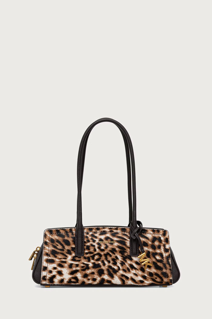 MICHAEL Michael Kors Torebka bagietka damska skórzana LAILA brązowy 30F6A9IT0H