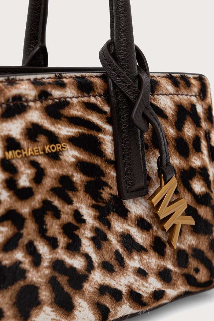Torebka bagietka damska skórzana LAILA MICHAEL Michael Kors 30F6A9IT0H brązowy
