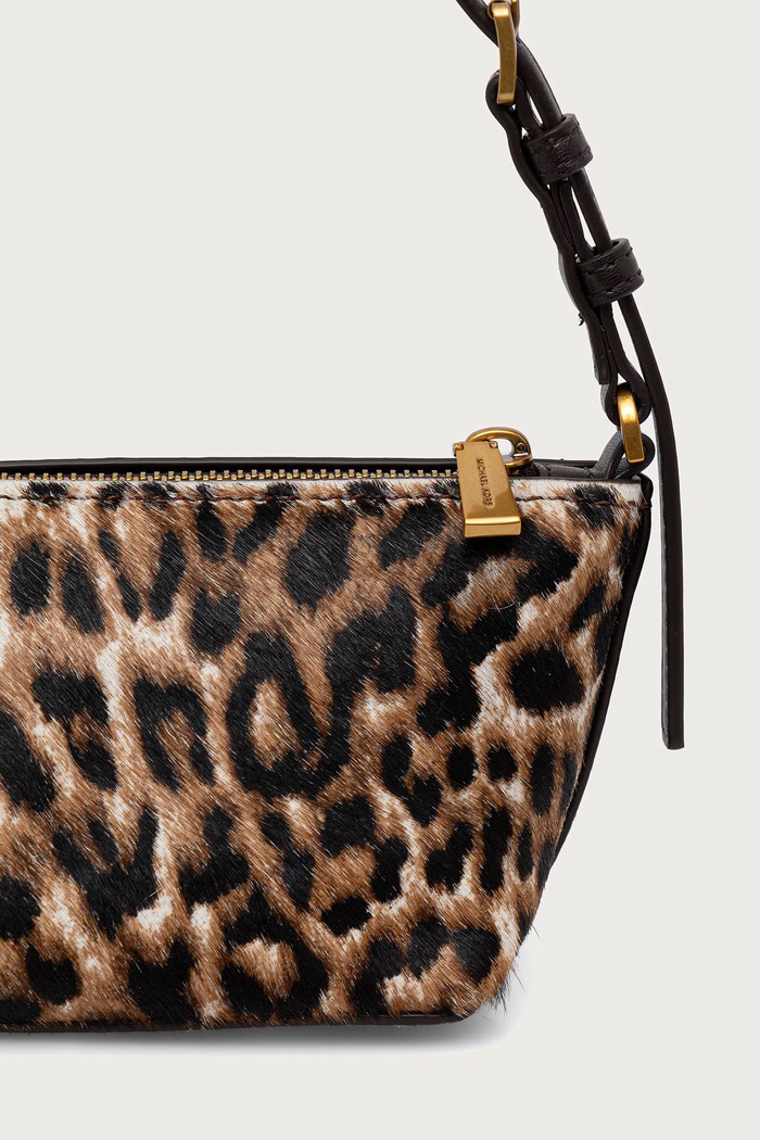 Akcesoria MICHAEL Michael Kors Torebka bagietka damska skórzana LAILA 32F6A9IC5H brązowy