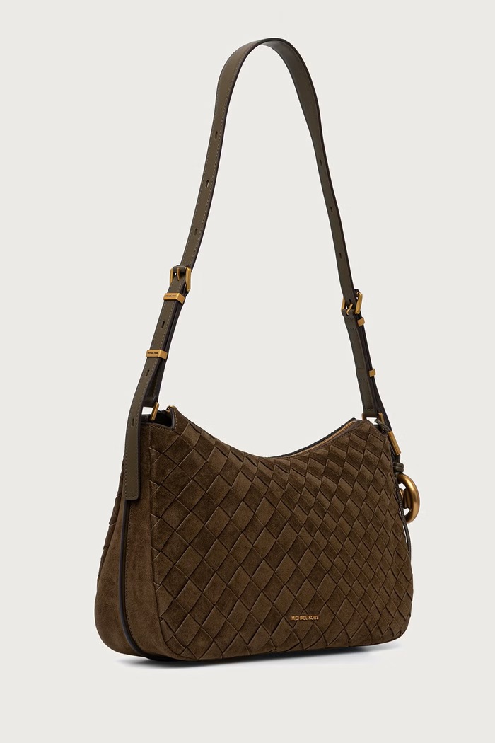 MICHAEL Michael Kors Torebka damska zamszowa NOLITA 30F6AY5L2L zielony AW26
