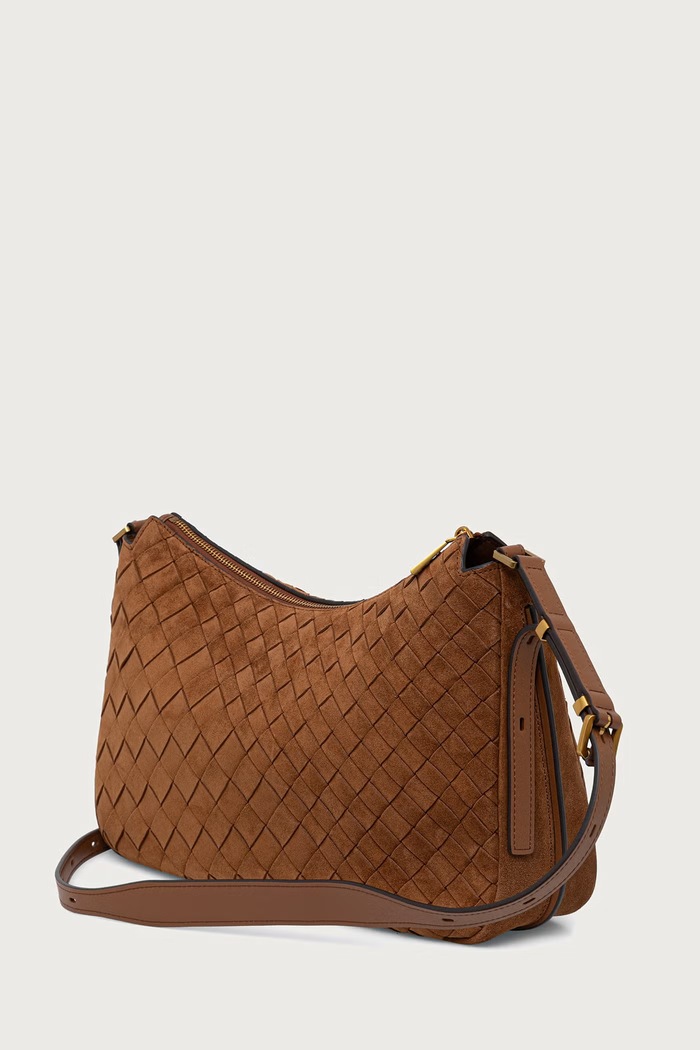 Akcesoria MICHAEL Michael Kors Torebka damska zamszowa NOLITA 30F6AY5L2L brązowy