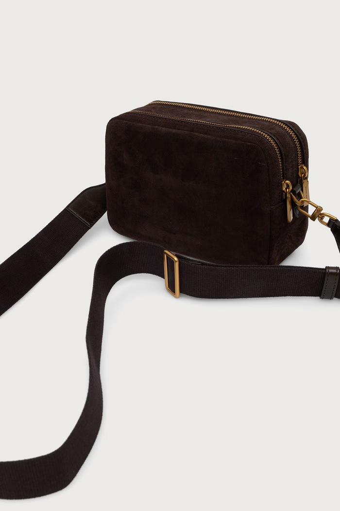 Akcesoria MICHAEL Michael Kors Torebka crossbody damska zamszowa BRYANT 32F6AYTC6S brązowy