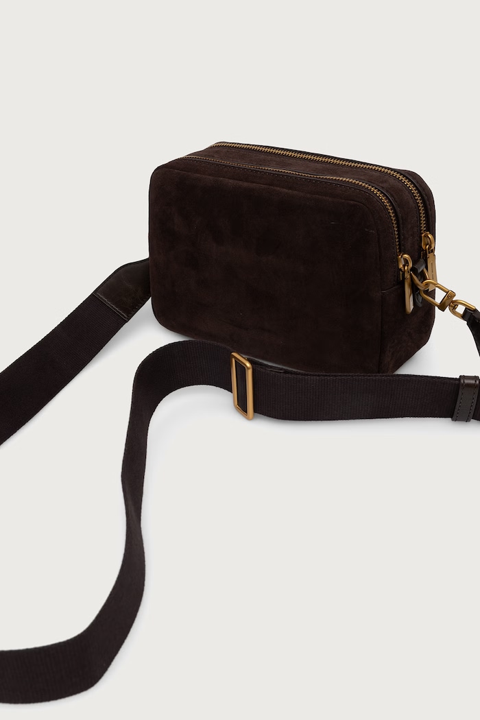 Akcesoria MICHAEL Michael Kors Torebka crossbody damska zamszowa BRYANT 32F6AYTC6S brązowy