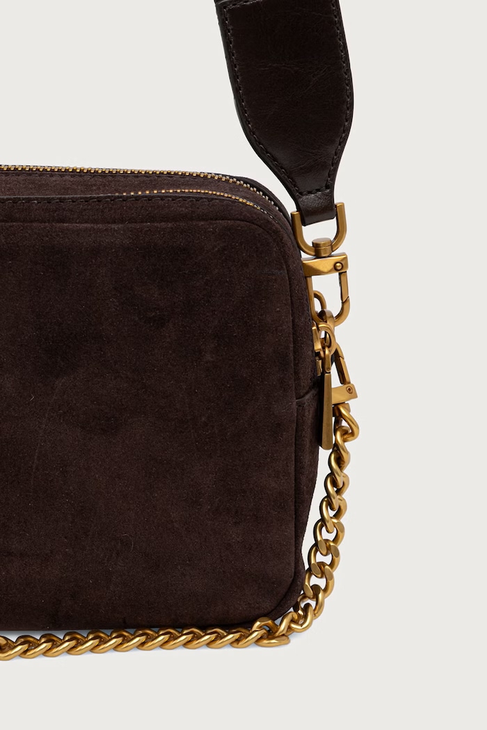 Accessori MICHAEL Michael Kors Borsa a tracollo da donna in camoscio BRYANT 32F6AYTC6S marrone