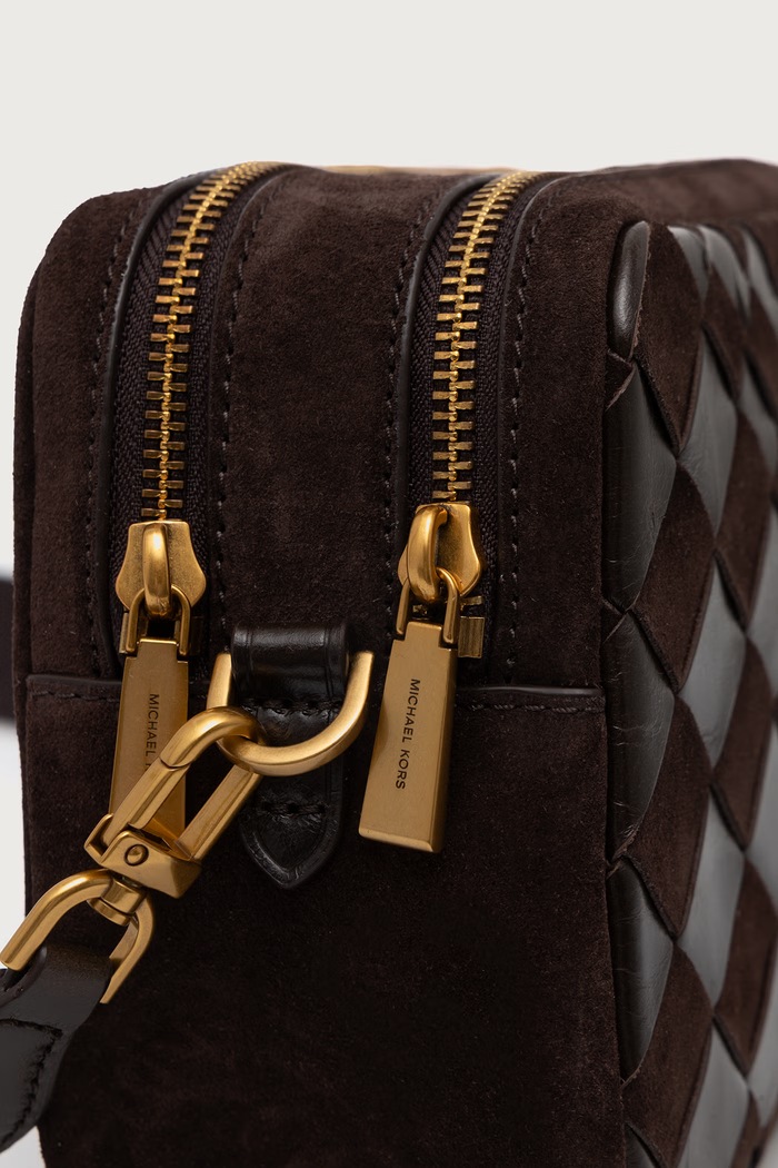 Torebka crossbody damska zamszowa BRYANT MICHAEL Michael Kors brązowy 32F6AYTC6S