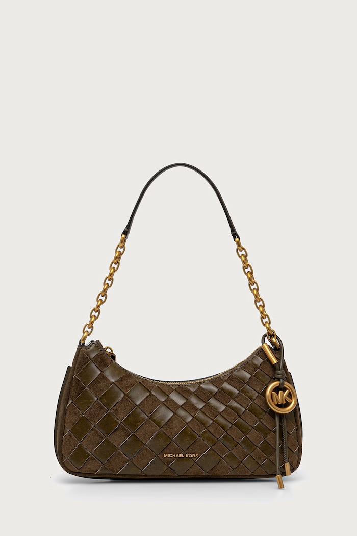 MICHAEL Michael Kors Torebka hobo damska skórzana NOLITA zielony 32F6AY5W6S