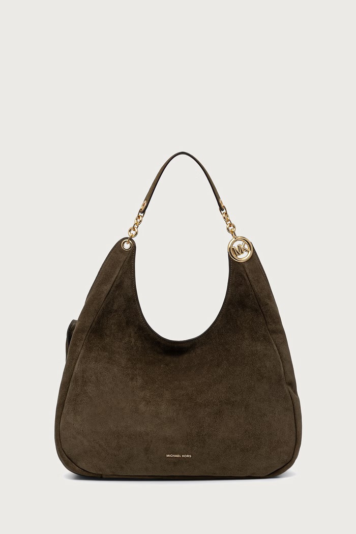 MICHAEL Michael Kors Torebka shopper damska zamszowa ELLIE zielony 30F6GEJE7S