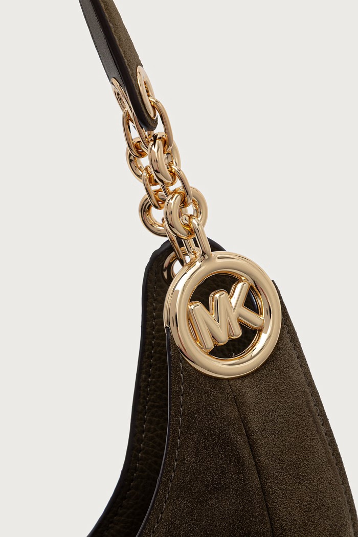 Torebka shopper damska zamszowa ELLIE MICHAEL Michael Kors 30F6GEJE7S zielony