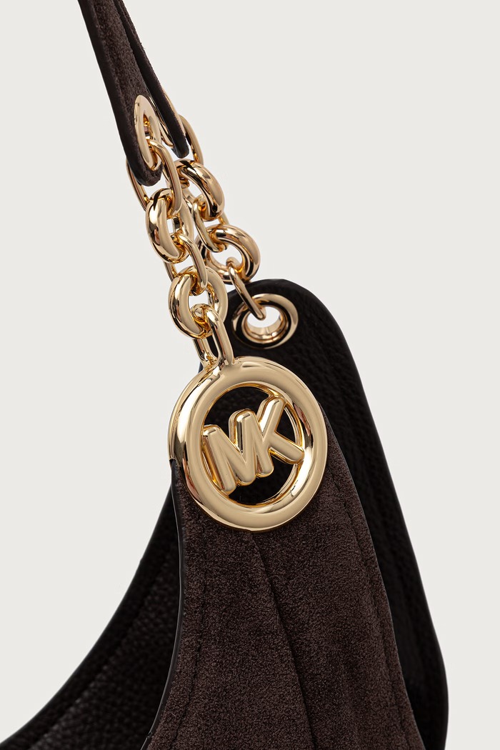 Torebka shopper damska zamszowa ELLIE MICHAEL Michael Kors 30F6GEJE7S brązowy