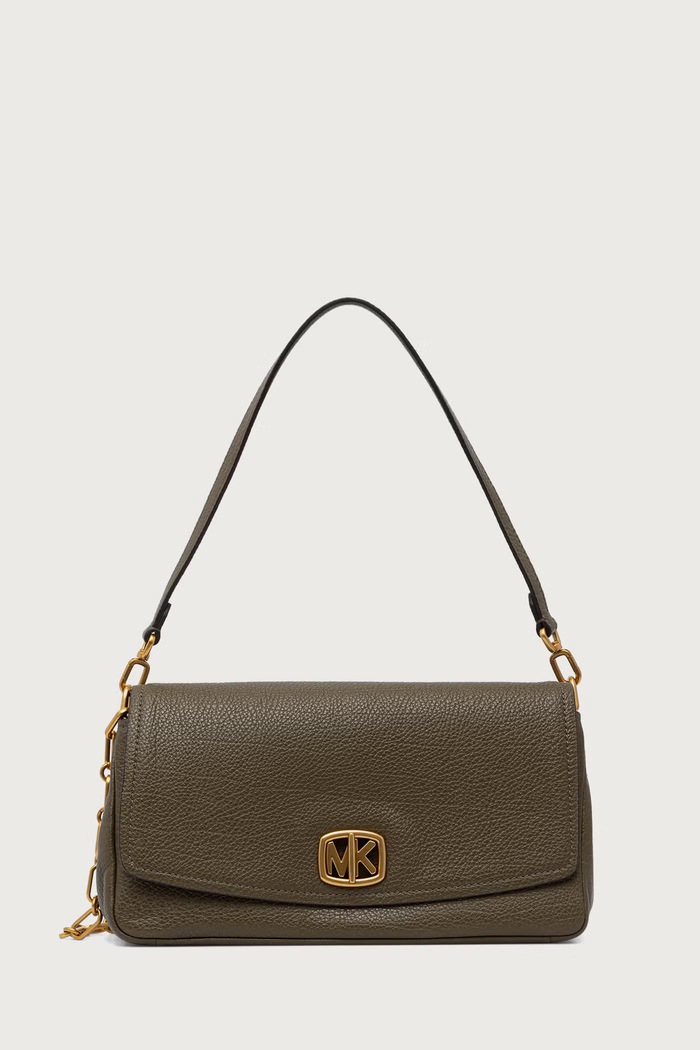 MICHAEL Michael Kors Torebka shopper damska skórzana BRYANT zielony 30F6AYTL7E