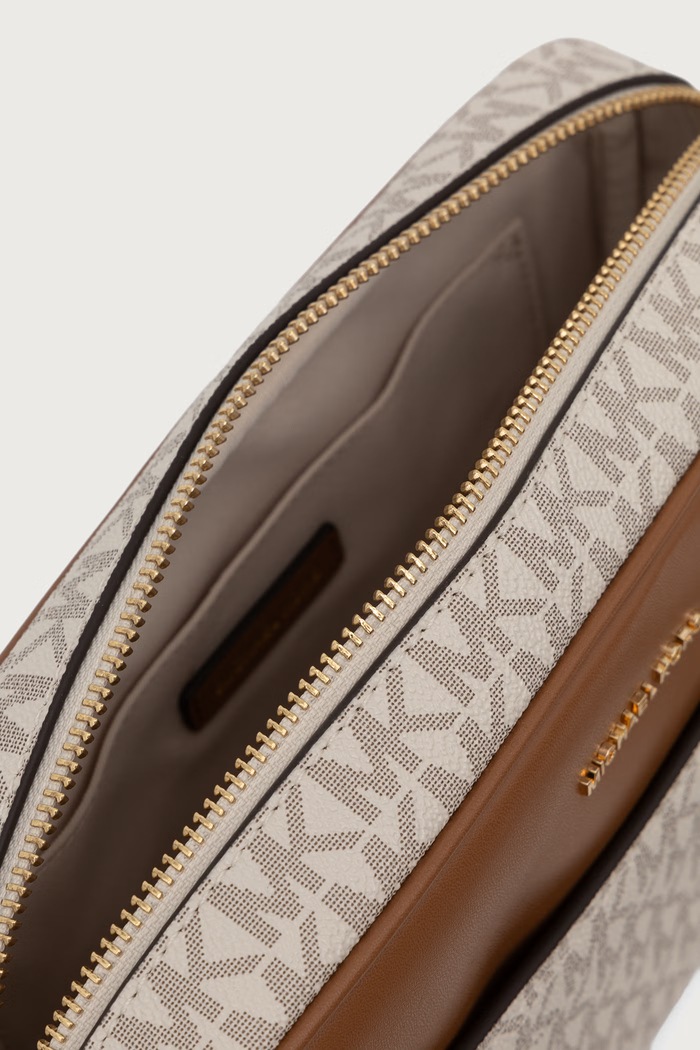 Torebka crossbody damska z imitacji skóry BEV MICHAEL Michael Kors beżowy 32F6G22C9B