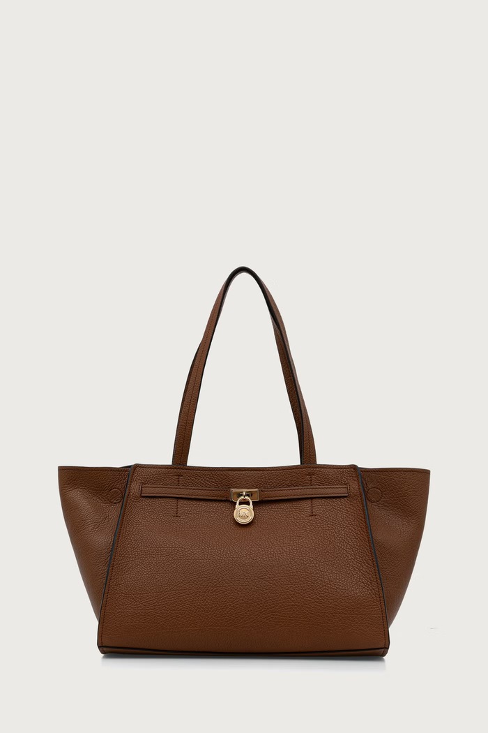 MICHAEL Michael Kors Torebka shopper damska skórzana HAMILTON MODERNE brązowy 30F6GNXT7L