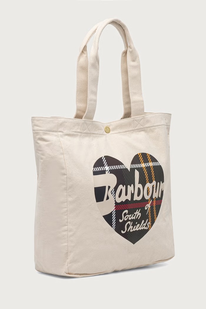 Barbour Torebka tote damska bawełniana LBA0559BE11 beżowy AW26