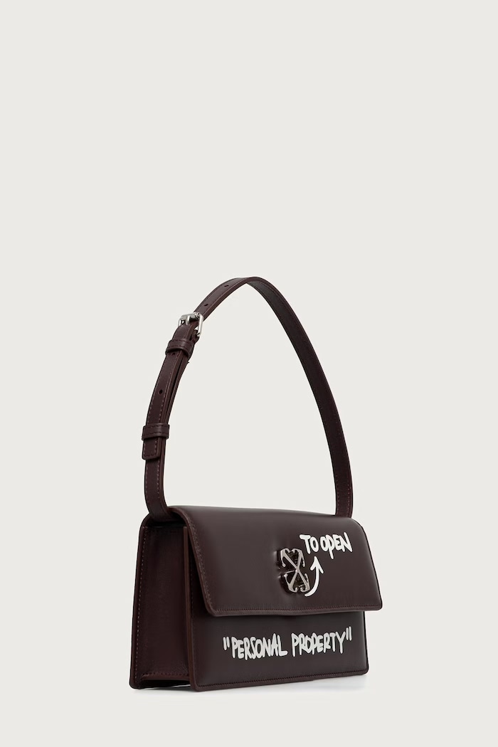 Off-White Jitney 1.0 clutch Women's leather OWWNN30F26LT01 maroon AW26