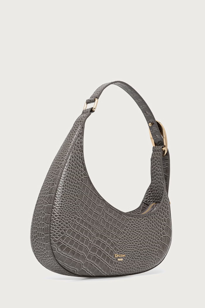 Dune London Torebka hobo damska DISARMING 0022511200014843 szary AW26