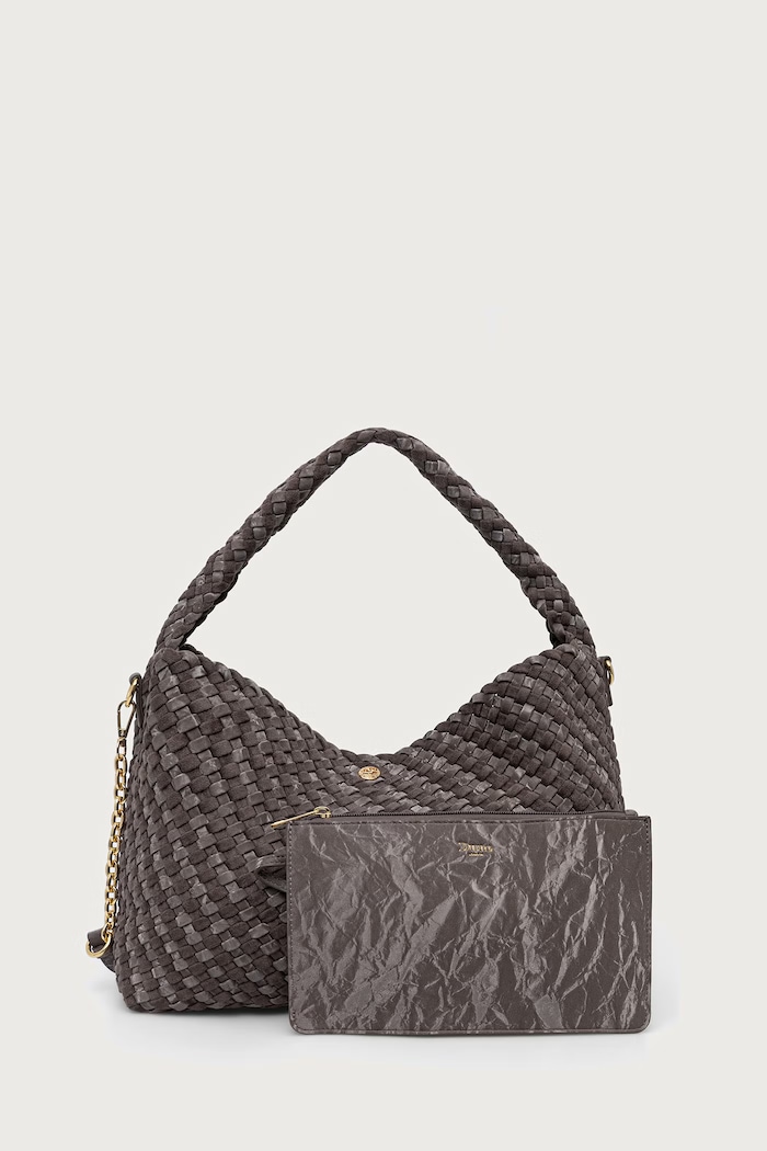 Dune London Torebka tote damska pleciona DELIBERATE L szary 0019511200009305