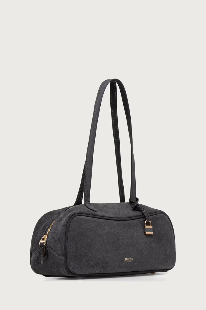 Dune London Torebka damska zamszowa DAY 0020500110038297 szary AW26