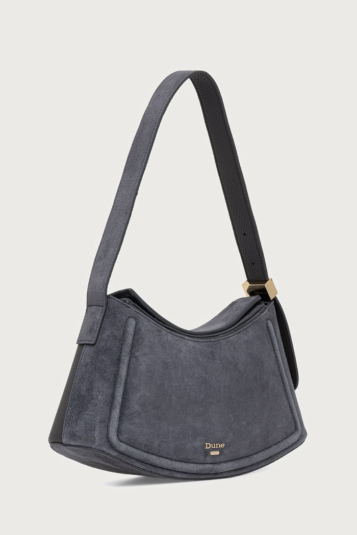 Dune London Torebka hobo damska DEPENDENT 0022511200015297 szary AW26
