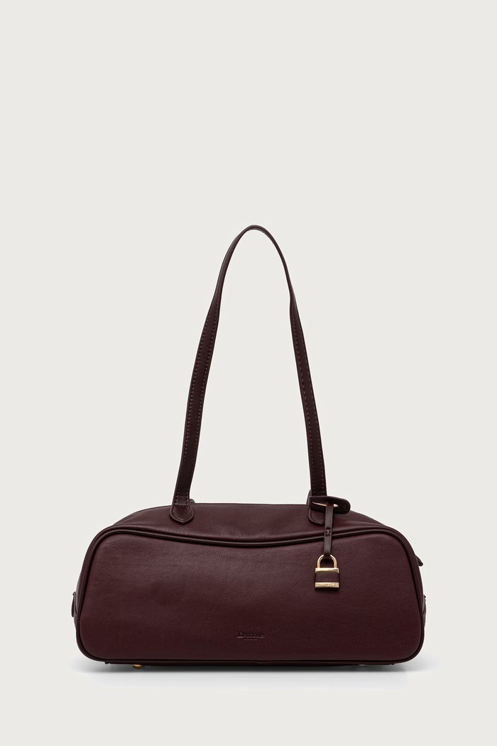 Dune London Torebka crossbody damska skórzana DAY bordowy 0020500110038930