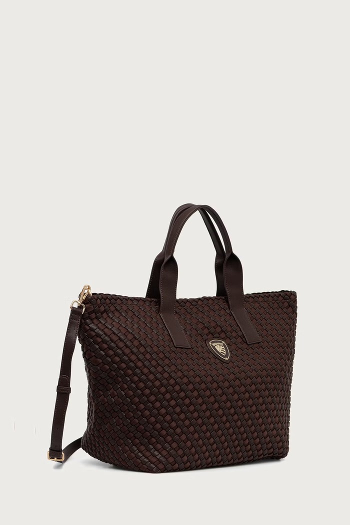 Blauer Torebka shopper damska z imitacji skóry F6HOME02.NEO brązowy AW26