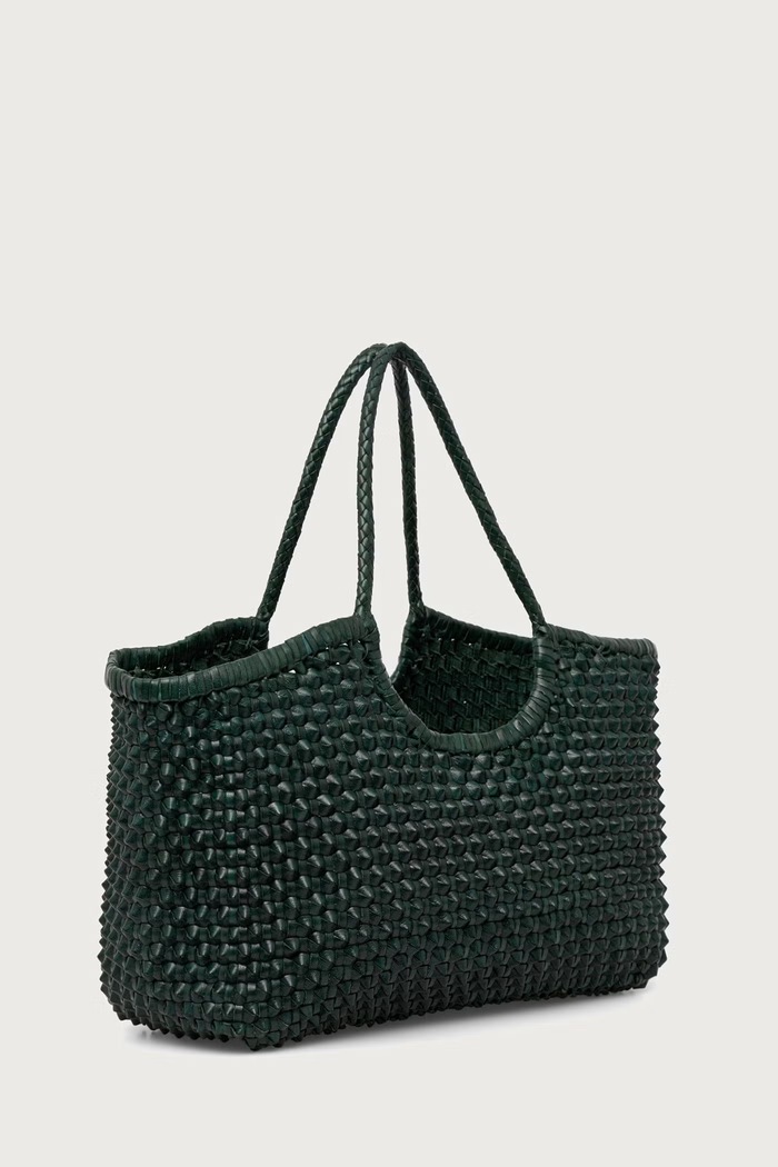 Dragon Diffusion Torebka shopper damska skórzana DGW68977 zielony AW26