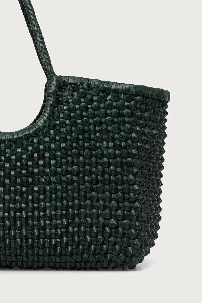 Akcesoria Dragon Diffusion Torebka shopper damska skórzana DGW68977 zielony