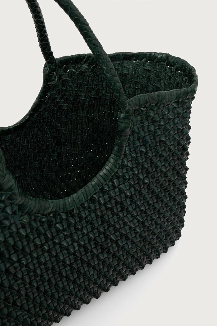 Torebka shopper damska skórzana Dragon Diffusion zielony DGW68977