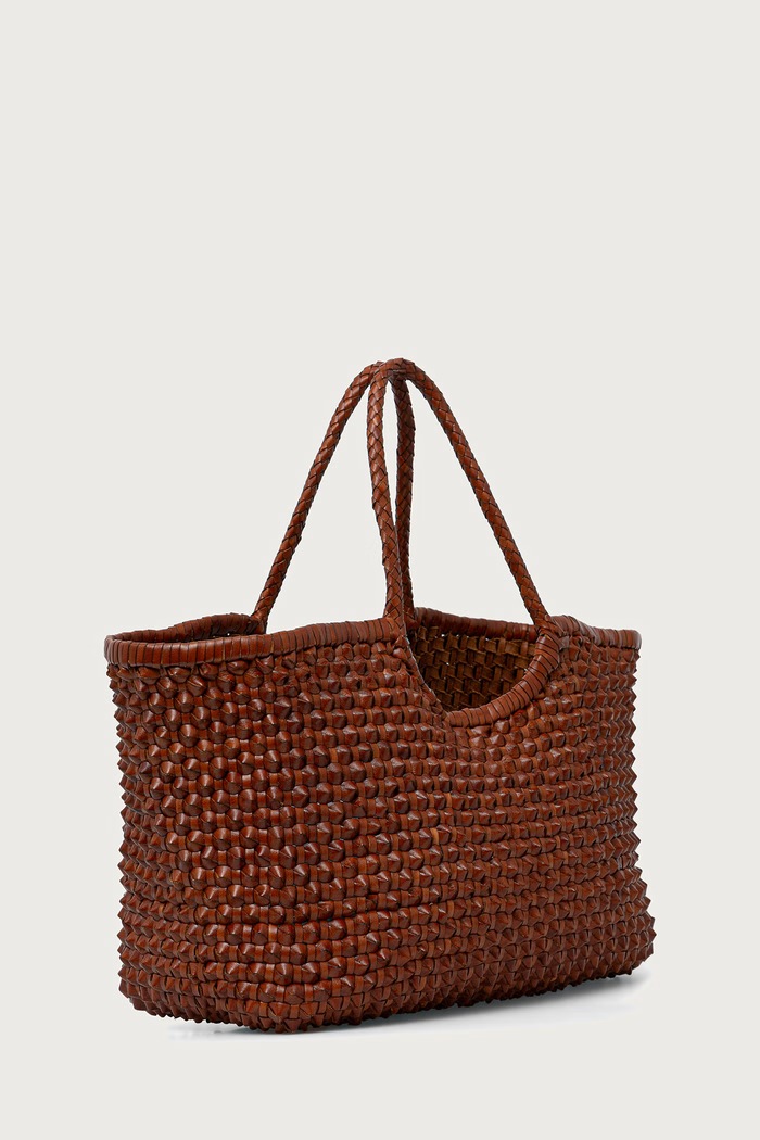Dragon Diffusion Torebka shopper damska skórzana DGW68977 brązowy AW26