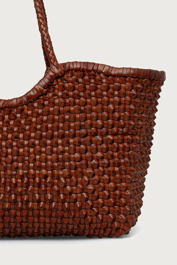 Akcesoria Dragon Diffusion Torebka shopper damska skórzana DGW68977 brązowy